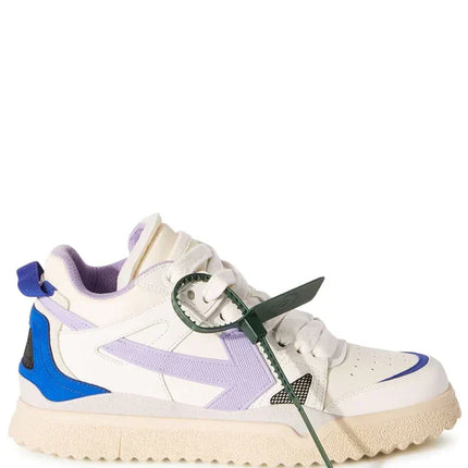 Men's Off White Men Mid -Top Sponge Sneaker In White Lilac