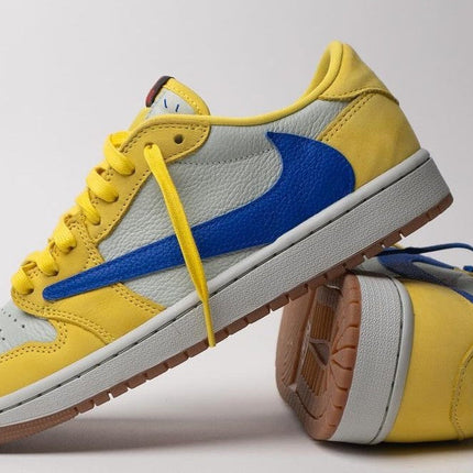 Men's Travis Scott x Air Jordan 1 Low OG SP 'Canary' Shoes