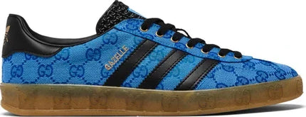 Men's Adidas x Gucci Gazelle GG Monogram Blue Shoes