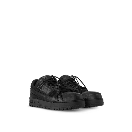 Men's Louis Vuitton LV Maxi Trainers Black Shoes