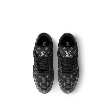 Men's Louis Vuitton LV Trainers Black Shoes
