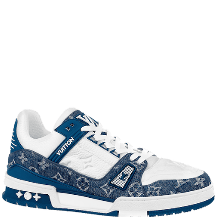 Men's Louis Vuitton LV Trainers Blue Shoes
