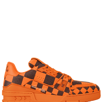 Men's Louis Vuitton LV Trainers Orange Shoes