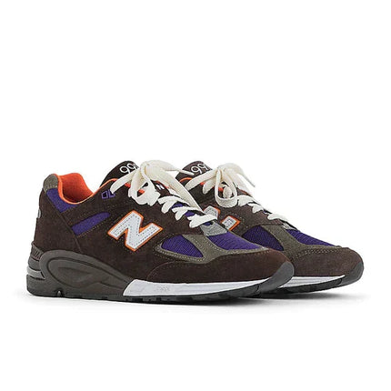 Men's New Balance 990v2 Brown Purple Shoes