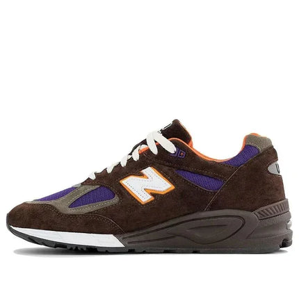 Men's New Balance 990v2 Brown Purple Shoes