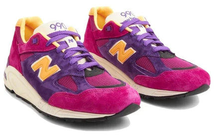 Men's New Balance Teddy Santis x 990v2 Purple Yellow Shoes