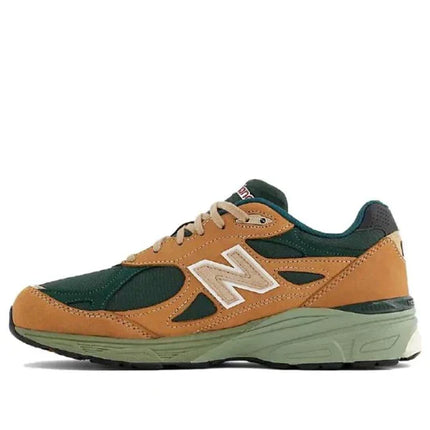 Men's New Balance Teddy Santis x 990v3 Tan Green Shoes