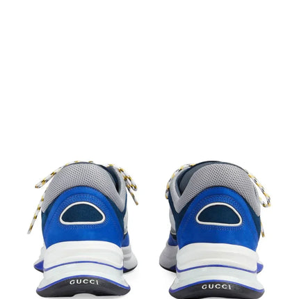 Men's Gucci Run Lace-Up Blue Sneakers