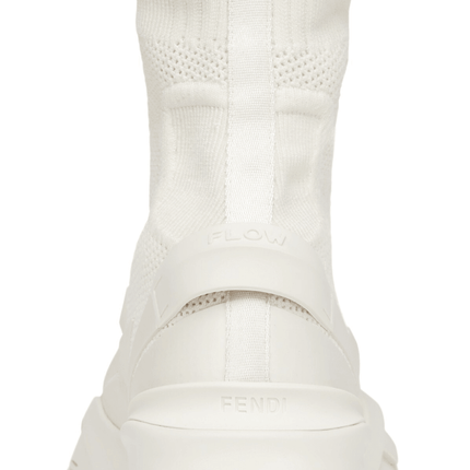 Men's Fendi Street Style Plain Sock Blanc Sneakers