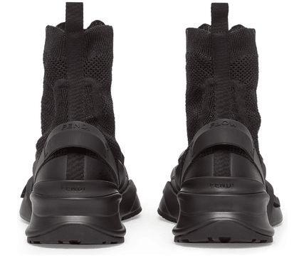 Men's Fendi Street Style Plain Sock Noir Sneakers
