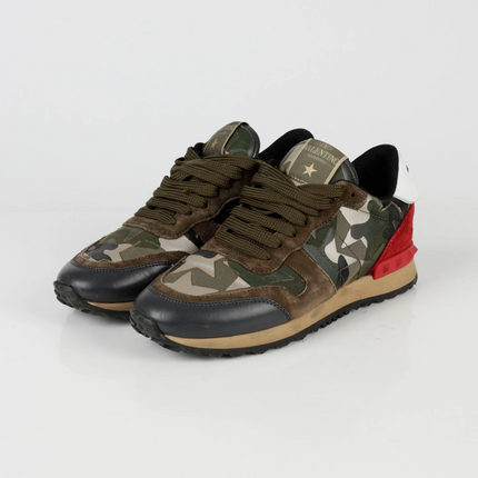 Men's Valentino Camo Rock Runners Camo Sneakers