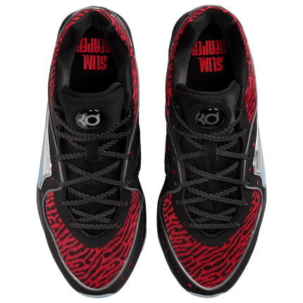 Men's Nike KD 16 Black And Metallic Silver Shoes