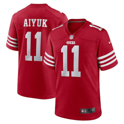 Brandon Aiyuk San Francisco 49ers 2024-2025 Scarlet Team Game Jersey