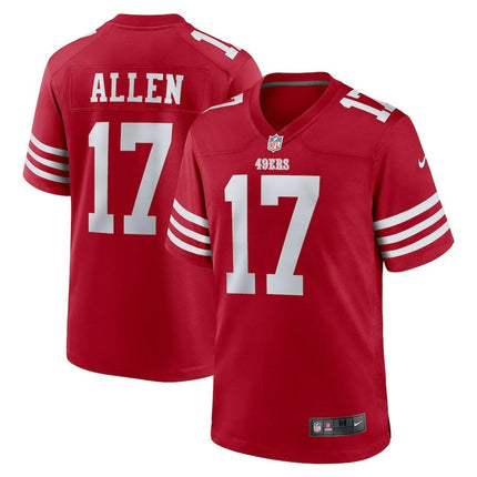 Brandon Allen San Francisco 49ers 2024-2025 Scarlet Team Game Jersey