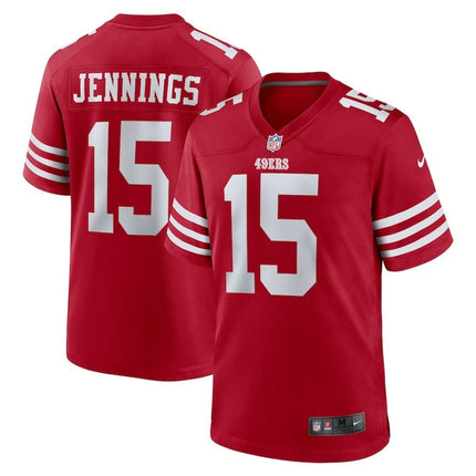 Jauan Jennings San Francisco 49ers 2024-2025 Scarlet Team Game Jersey