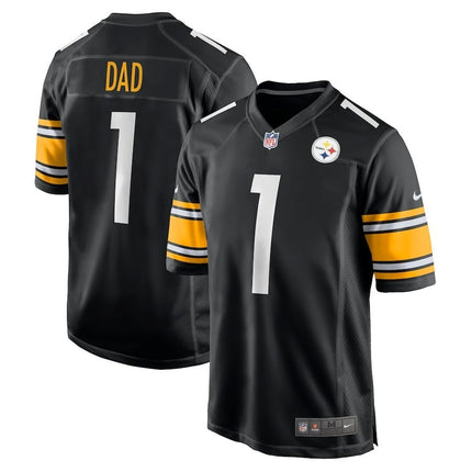 Number 1 Dad Pittsburgh Steelers 2024-2025 Black Game Jersey