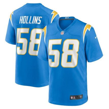 Justin Hollins Los Angeles Chargers 2024-2025 Player Game Blue Jersey
