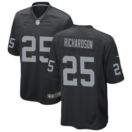 Decamerion Richardson Las Vegas Raiders 2024-2025 Black Game Jersey