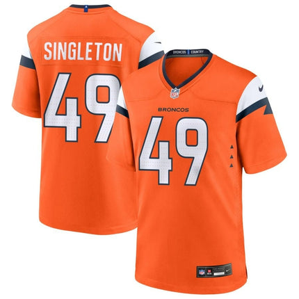 Alex Singleton Denver Broncos 2024-2025 Orange Game Jersey