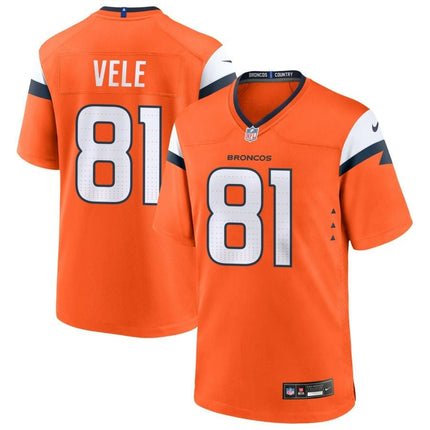 Devaughn Vele Denver Broncos 2024-2025 Orange Game Jersey