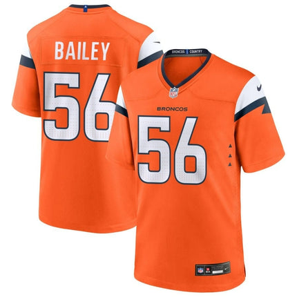 Levelle Bailey Denver Broncos 2024-2025 Orange Game Jersey