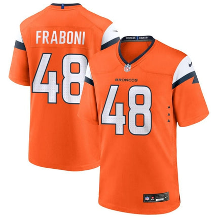 Mitchell Fraboni Denver Broncos 2024-2025 Orange Game Jersey