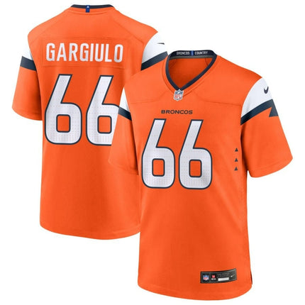 Nick Gargiulo Denver Broncos 2024-2025 Orange Game Jersey
