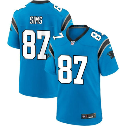 Cam Sims Carolina Panthers 2024-2025 Alternate Game Blue Jersey