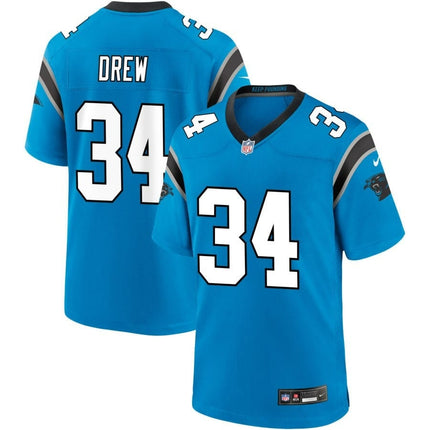 Willie Drew Carolina Panthers 2024-2025 Alternate Game Blue Jersey