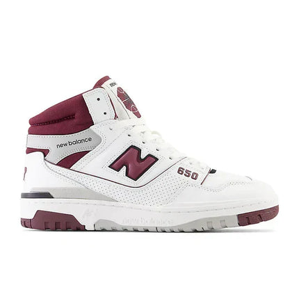 Men's New Balance 650R White Burgundy Shoes