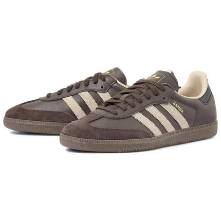 Men's Adidas Samba Dark Brown Beige Gum Shoes