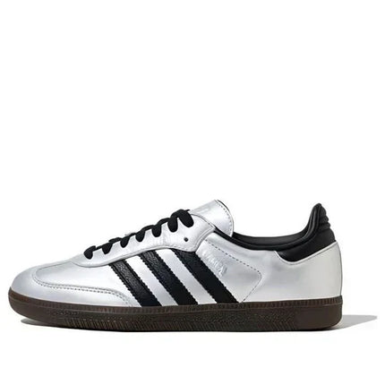 Men's Adidas Samba Silver Metallic Black Gum Shoes