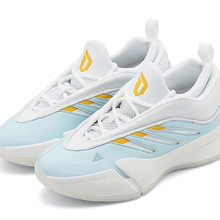 Men's Adidas Dame 9 White Blue Shoes