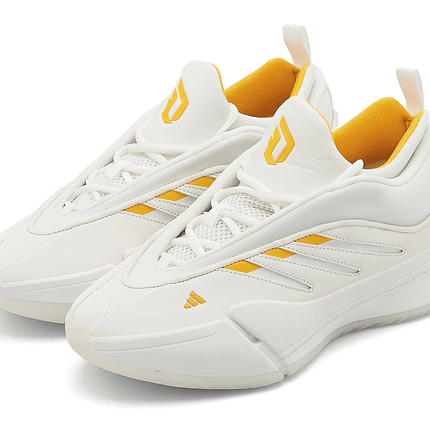 Men's Adidas Dame 9 White Yellow Shoes