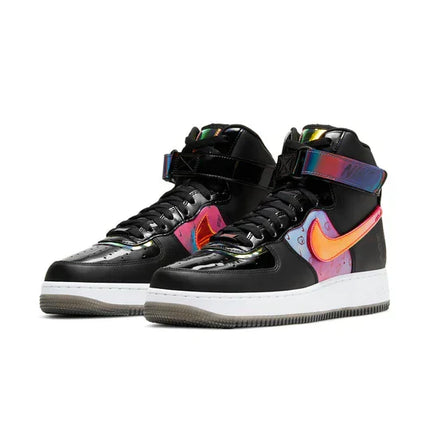 Men's Air Force 1 '07 Black White Bright Crimson Shoes
