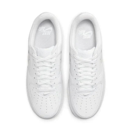 Men's Air Force 1 '07 Color Of The Month Jewel Swoosh Triple White Shoes