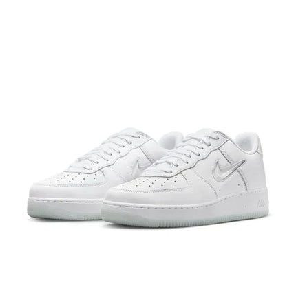 Men's Air Force 1 '07 Color Of The Month Jewel Swoosh Triple White Shoes