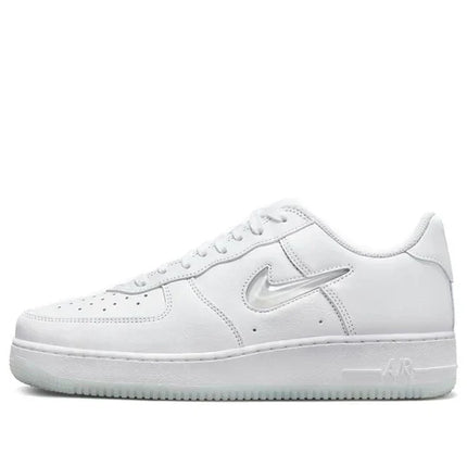 Men's Air Force 1 '07 Color Of The Month Jewel Swoosh Triple White Shoes