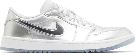 Men's Air Jordan 1 Leonard Low Electroplated Silver Shoes