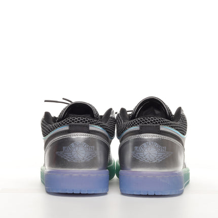 Men's Air Jordan 1 Metallic Silver Gradient Shoes