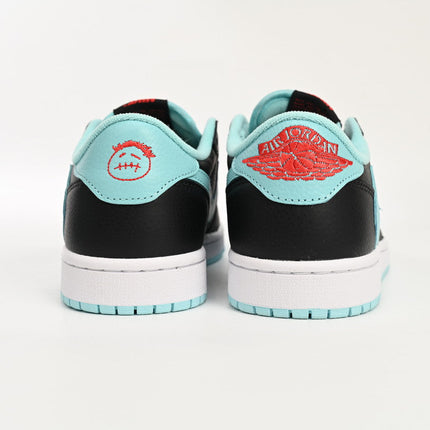 Men's Travis Scott x Air Jordan 1 Low Bang Black Blue Shoes
