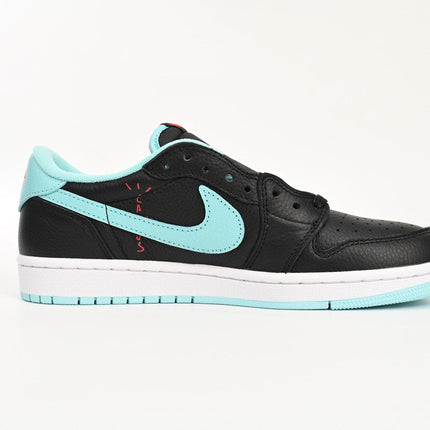 Men's Travis Scott x Air Jordan 1 Low Bang Black Blue Shoes