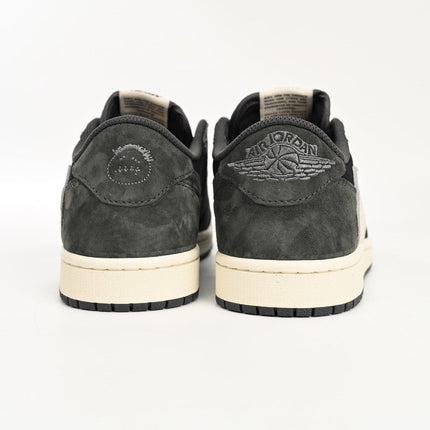 Men's Travis Scott x Air Jordan 1 Low Black Grey Low Shoes