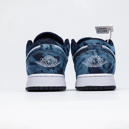 Men's Air Jordan 1 Washed Denim Shoes
