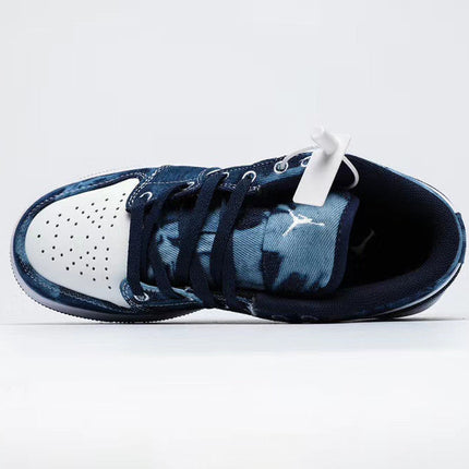 Men's Air Jordan 1 Washed Denim Shoes