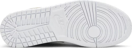 Men's Air Jordan 1 White Metallic Gold Shoes