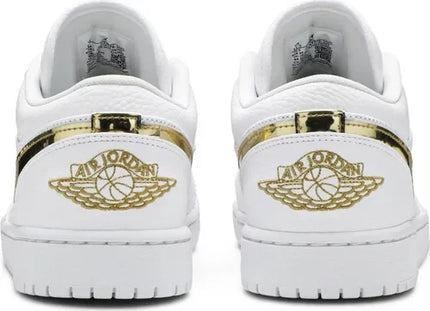Men's Air Jordan 1 White Metallic Gold Shoes
