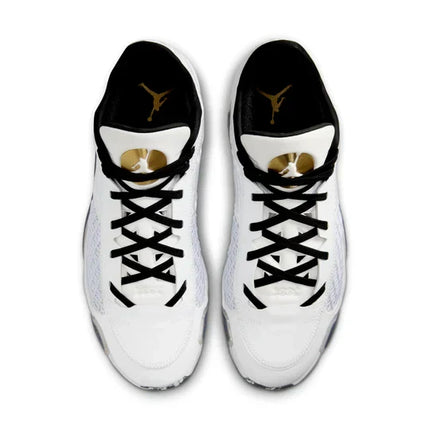 Men's Air Jordan 38 White Metallic Gold Black Shoes