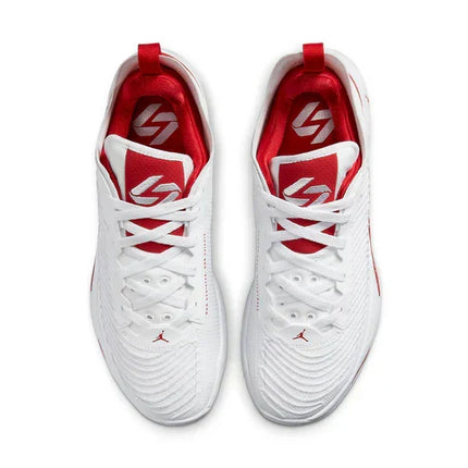 Men's Air Jordan Luka 1 White Fire Red Shoes