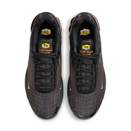 Men's Air Max Plus 3 Black Orange Spirograph Shoes